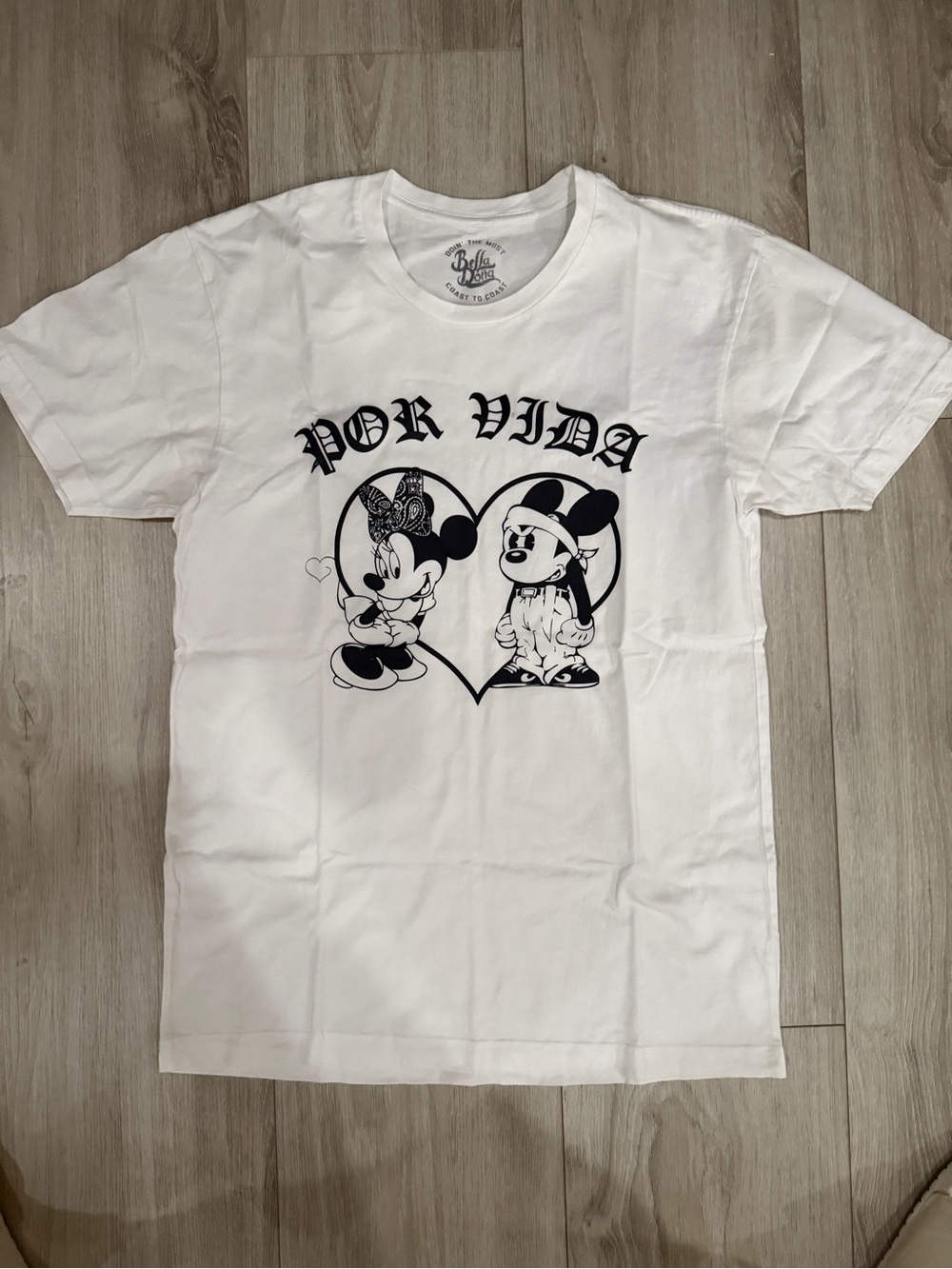 Bella Doña Disney Minnie and Mickey Mouse “Por Vida” women’s tshirt